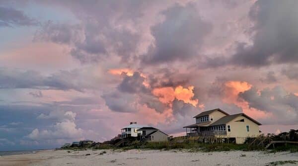 Homes on the Beach of St George Island